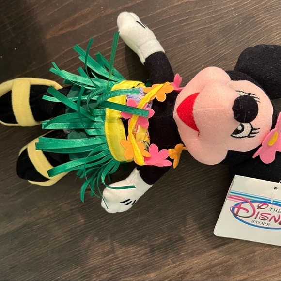 Vintage Disney Store - 9" Beanie Bag Plush‎ - Tourist Mickey & Hula Minnie - Picture 2 of 8